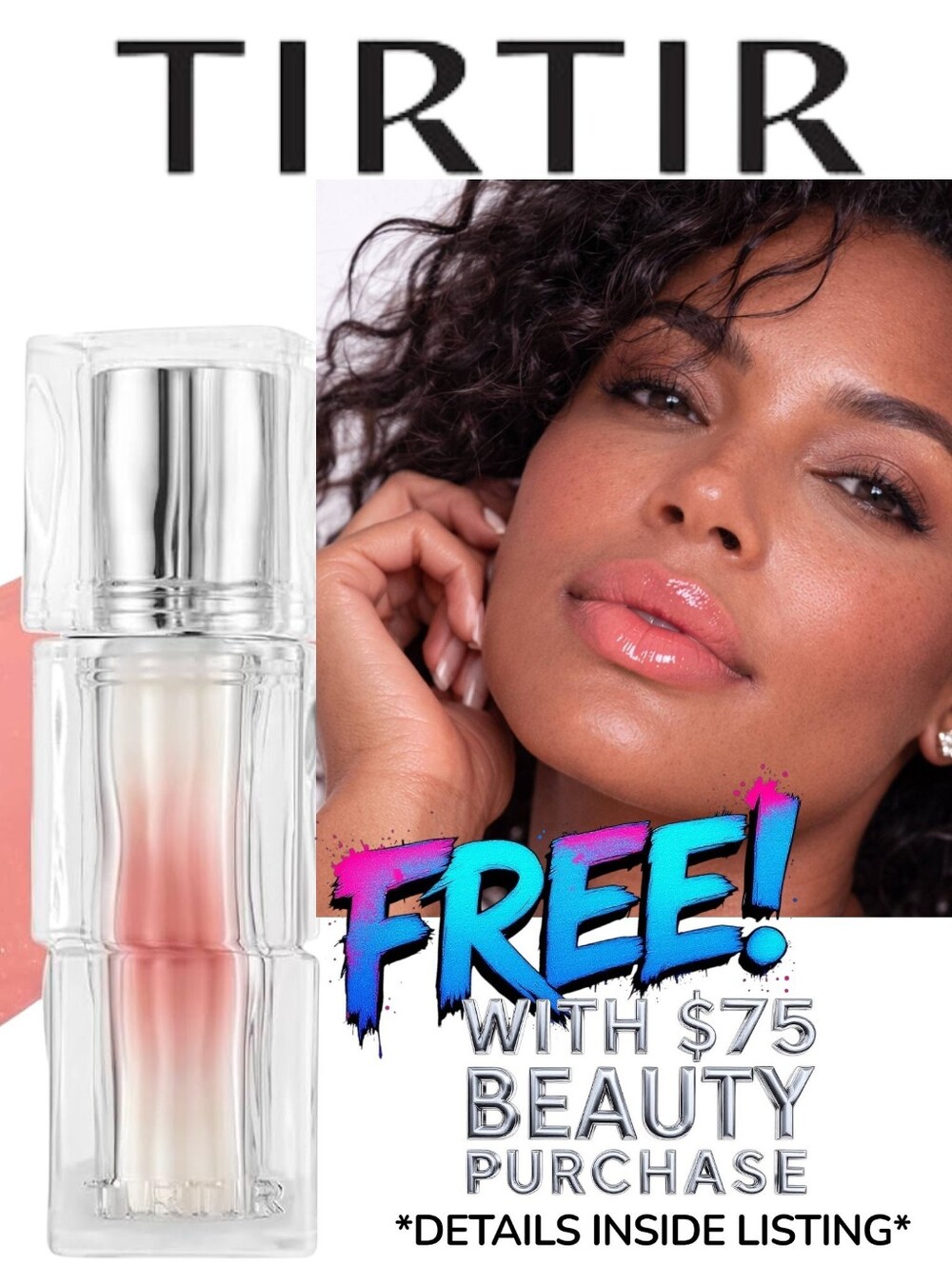 TirtTir Sheer Plumping Lip Tint Glow in Peachy Pink - Hydrating Gloss